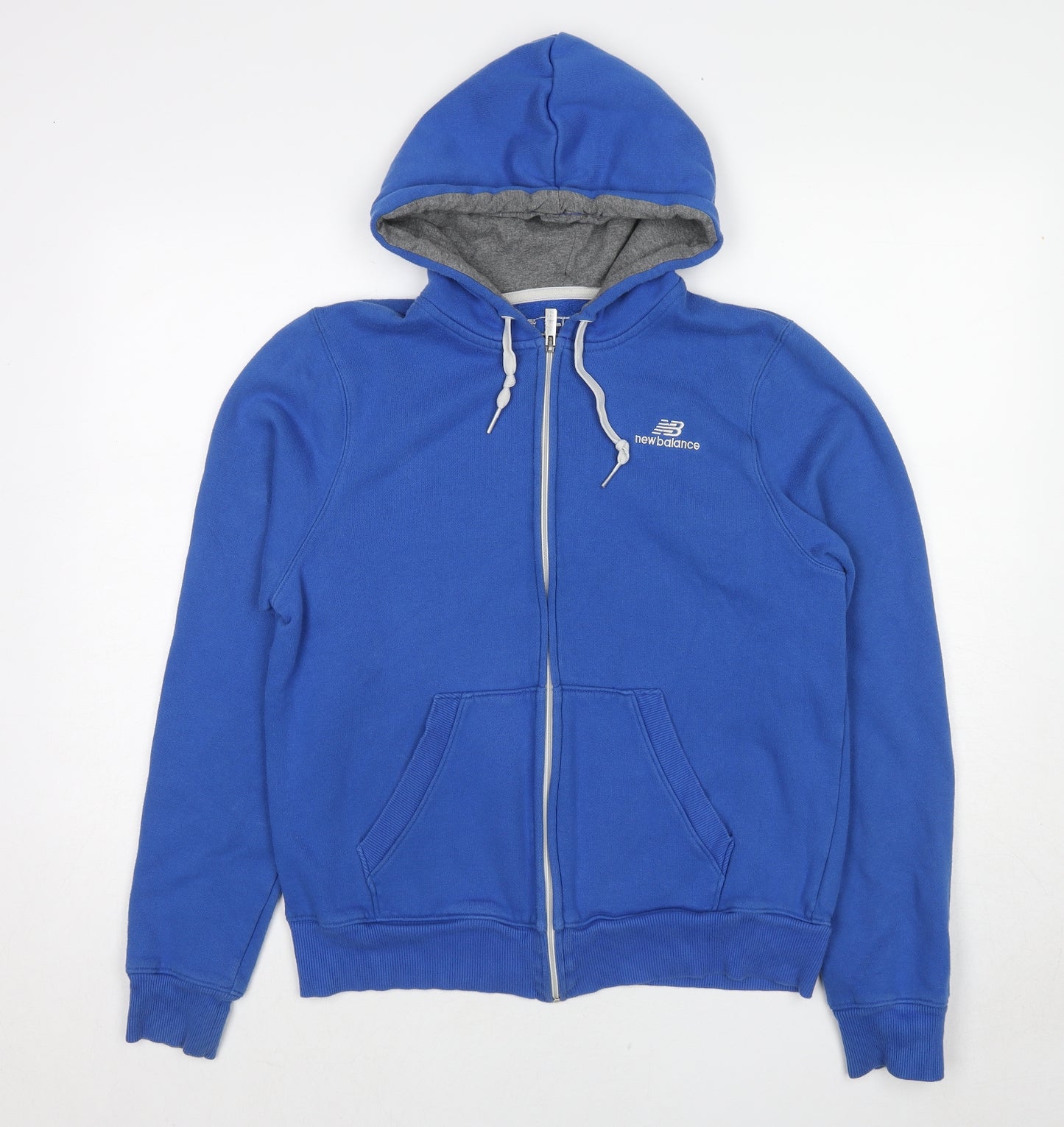 New Balance Womens Blue Cotton Full Zip Hoodie Size S Zip