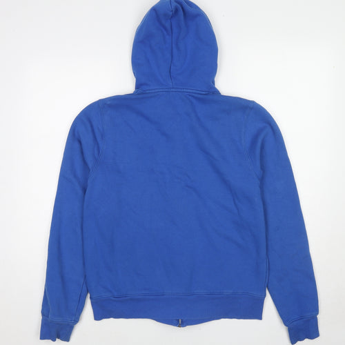New Balance Womens Blue Cotton Full Zip Hoodie Size S Zip