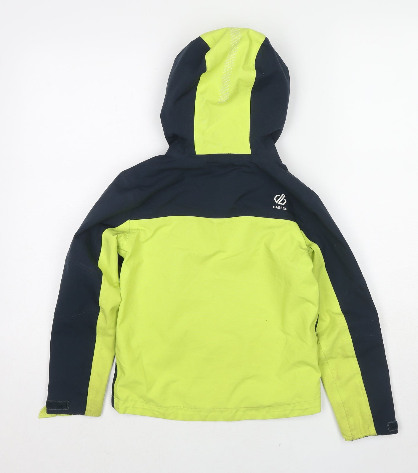 Dare 2B Boys Yellow Geometric Polyester Windbreaker Jacket Size 7-8 Years Zip - Hooded