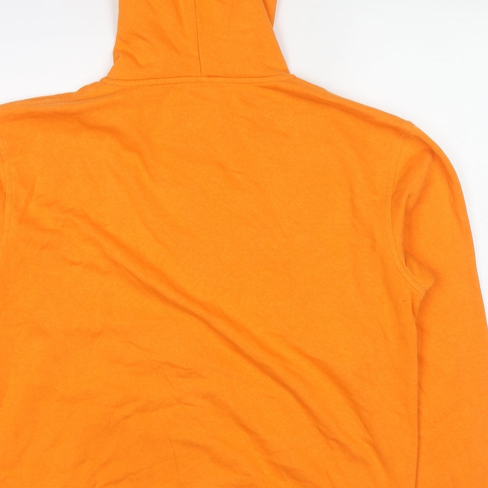 Bakaruda Mens Orange Cotton Full Zip Hoodie Size XL