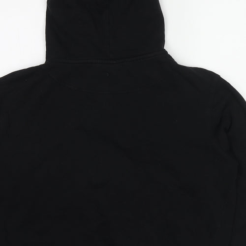 ASOS Womens Black Cotton Full Zip Hoodie Size 12 Zip