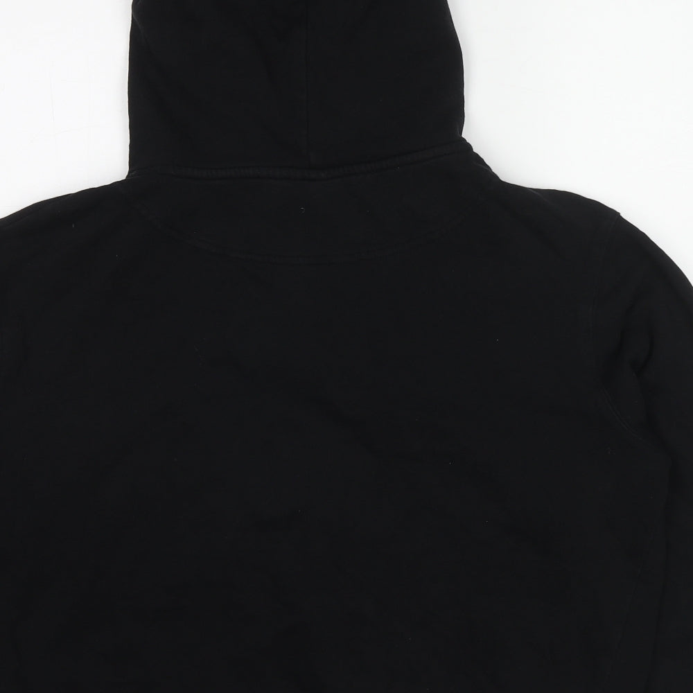 ASOS Womens Black Cotton Full Zip Hoodie Size 12 Zip