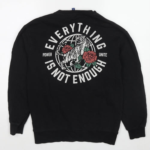 Divided by H&M Womens Black Cotton Pullover Sweatshirt Size S Pullover - Everything is not enough