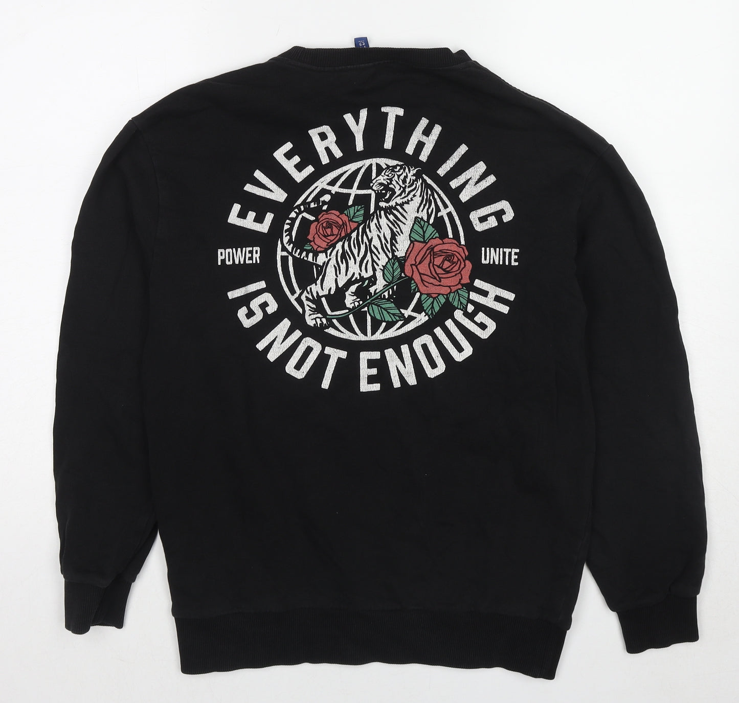 Divided by H&M Womens Black Cotton Pullover Sweatshirt Size S Pullover - Everything is not enough