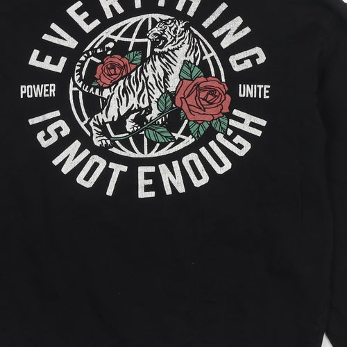 Divided by H&M Womens Black Cotton Pullover Sweatshirt Size S Pullover - Everything is not enough