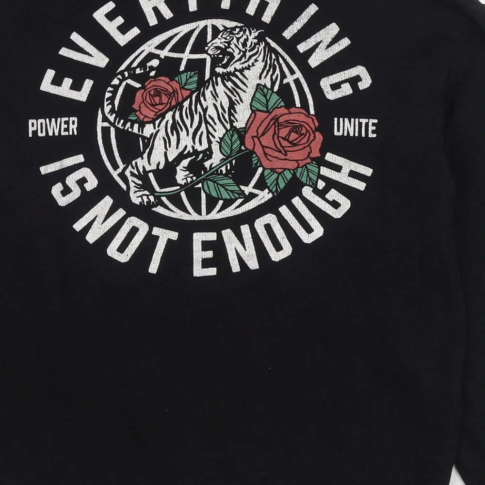 Divided by H&M Womens Black Cotton Pullover Sweatshirt Size S Pullover - Everything is not enough