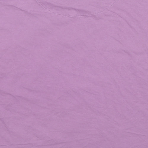 Marks and Spencer Girls Purple Cotton Basic T-Shirt Size 11-12 Years Crew Neck Pullover - Snoopy