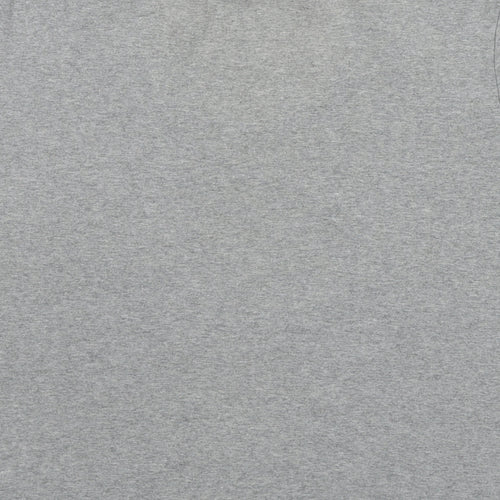 Maine Womens Grey Cotton Basic T-Shirt Size 14 V-Neck
