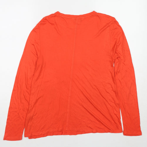 Autograph Womens Red Viscose Basic T-Shirt Size 12 Round Neck