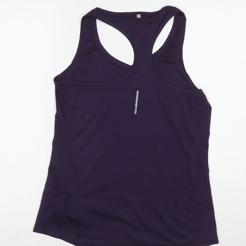 Nike Womens Purple Polyester Basic Tank Size M Round Neck Pullover