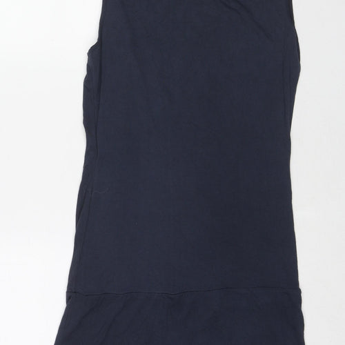 VILA Womens Blue Viscose Tank Dress Size M Round Neck Pullover