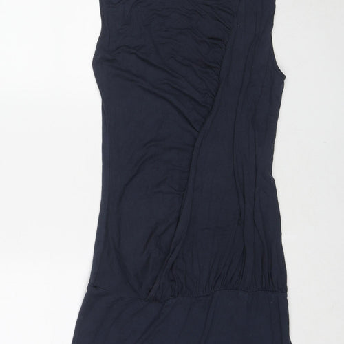 VILA Womens Blue Viscose Tank Dress Size M Round Neck Pullover