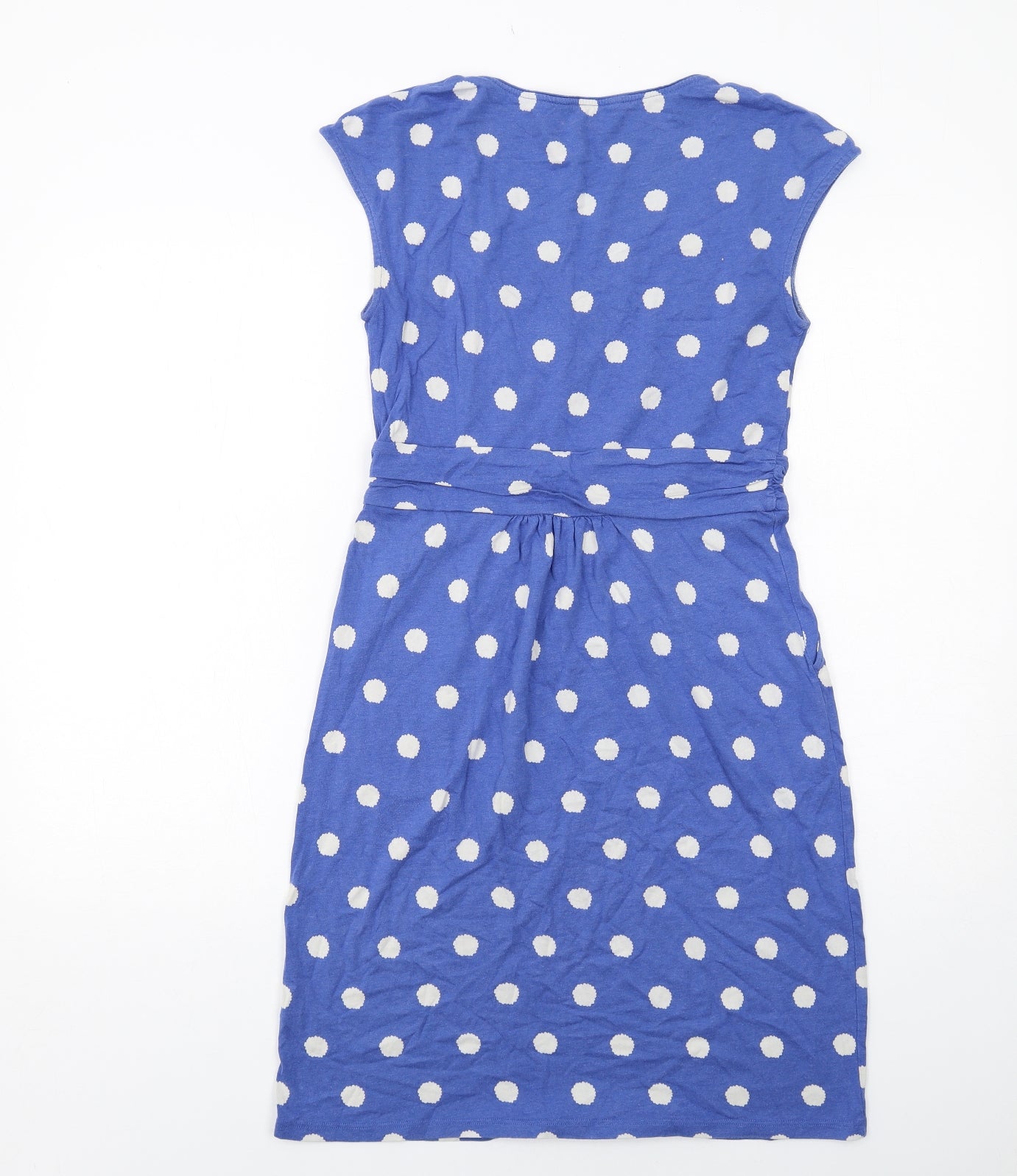 Baby Boden Womens Blue Polka Dot Modal Shift Size 10 Round Neck Pullover