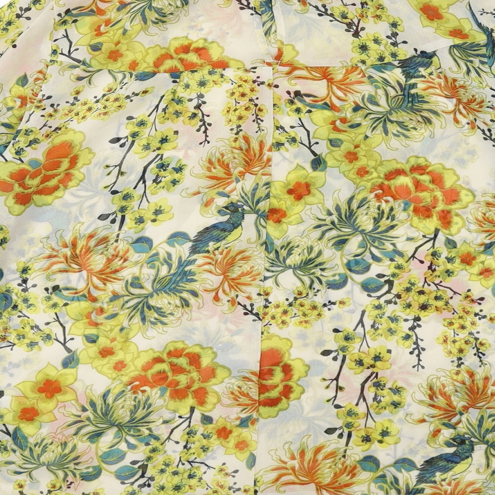 NEXT Womens Multicoloured Floral Polyester Basic Blouse Size 10 High Neck