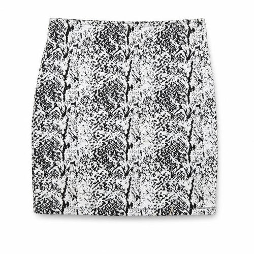 H&M Womens White Animal Print Polyester Straight & Pencil Skirt Size S - Snakeskin pattern