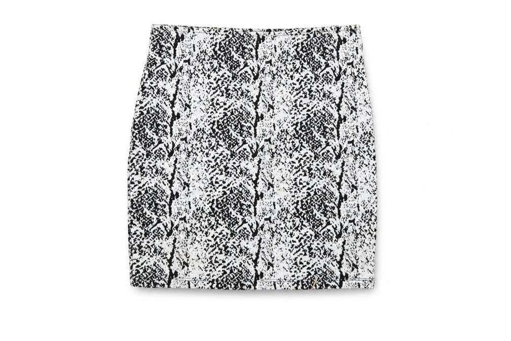 H&M Womens White Animal Print Polyester Straight & Pencil Skirt Size S - Snakeskin pattern