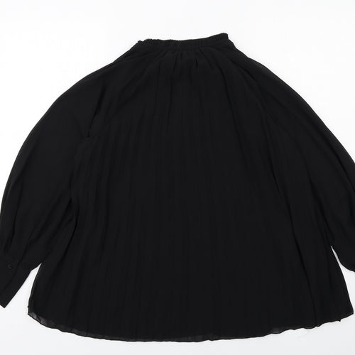 H&M Womens Black Polyester Basic Blouse Size S V-Neck