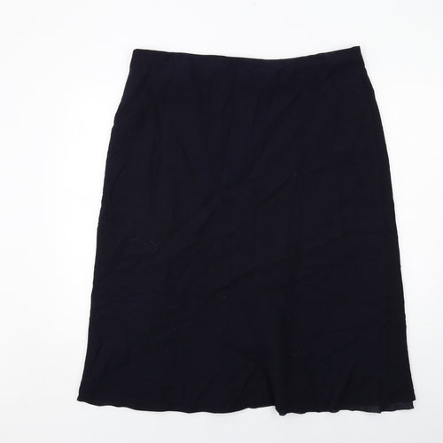 Marks and Spencer Womens Blue Polyester Swing Skirt Size 20