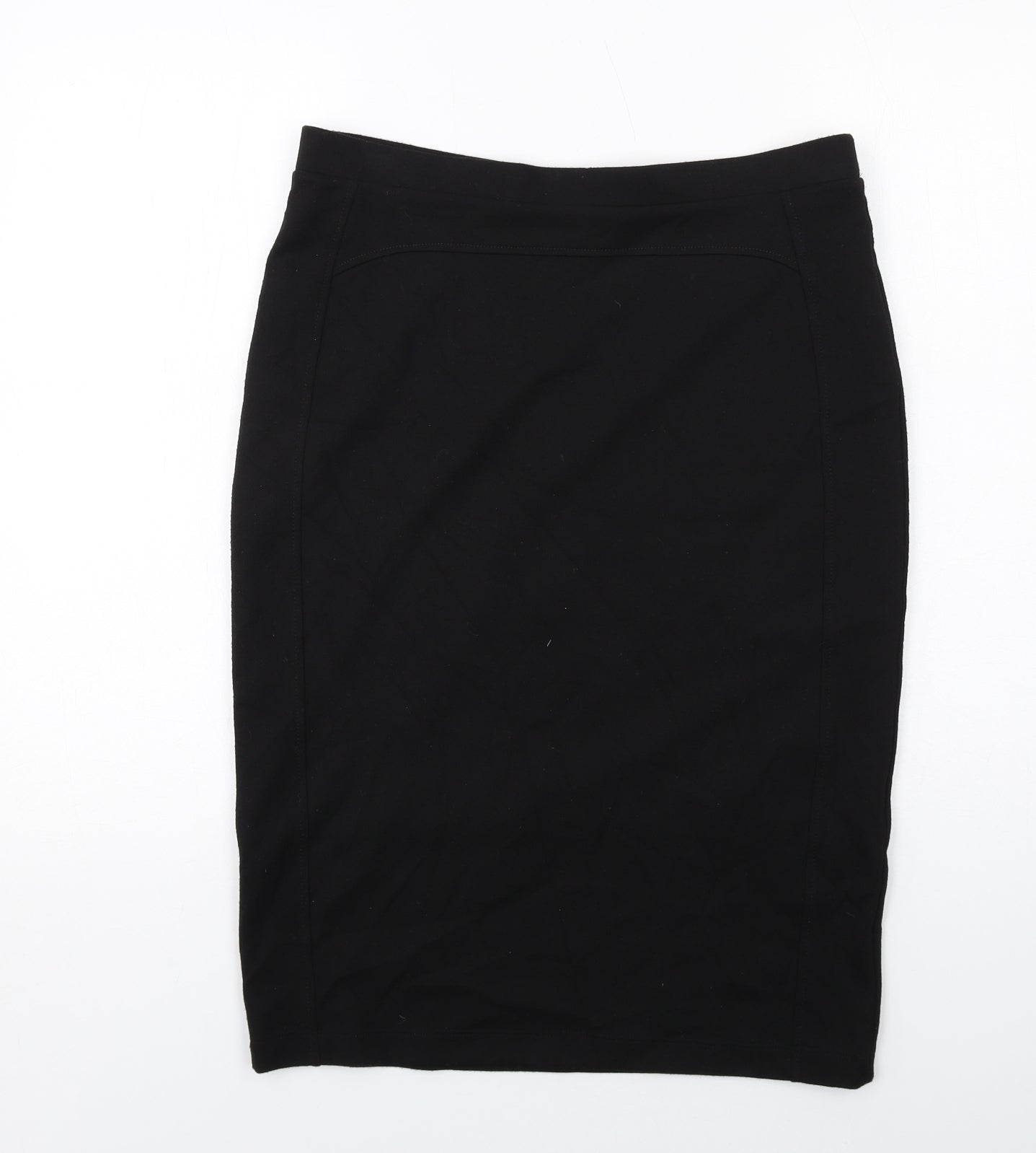 Marks and Spencer Womens Black Polyester Straight & Pencil Skirt Size 14