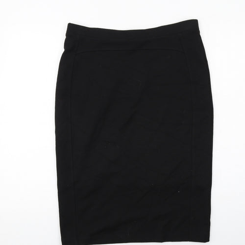 Marks and Spencer Womens Black Polyester Straight & Pencil Skirt Size 14