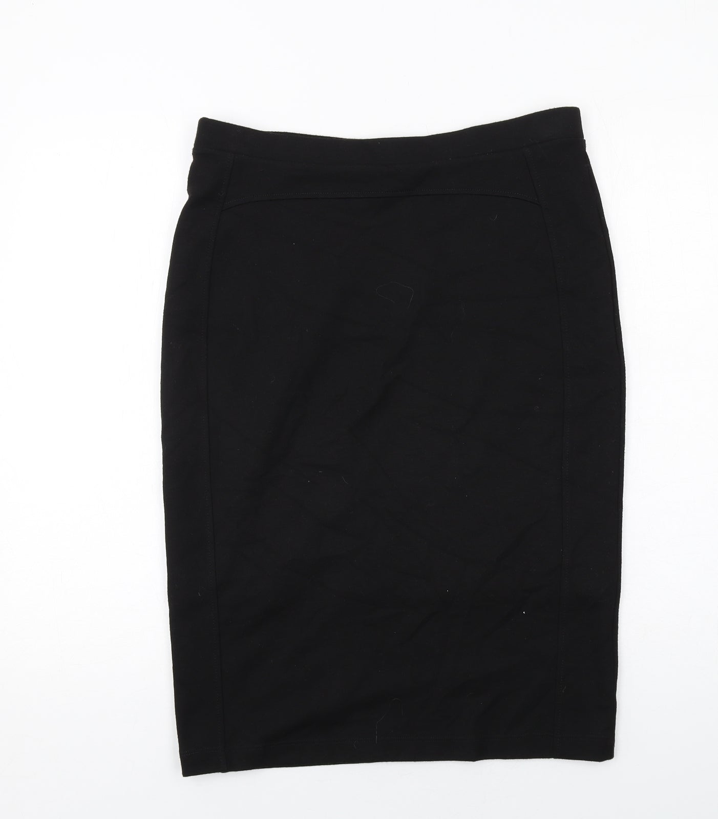 Marks and Spencer Womens Black Polyester Straight & Pencil Skirt Size 14
