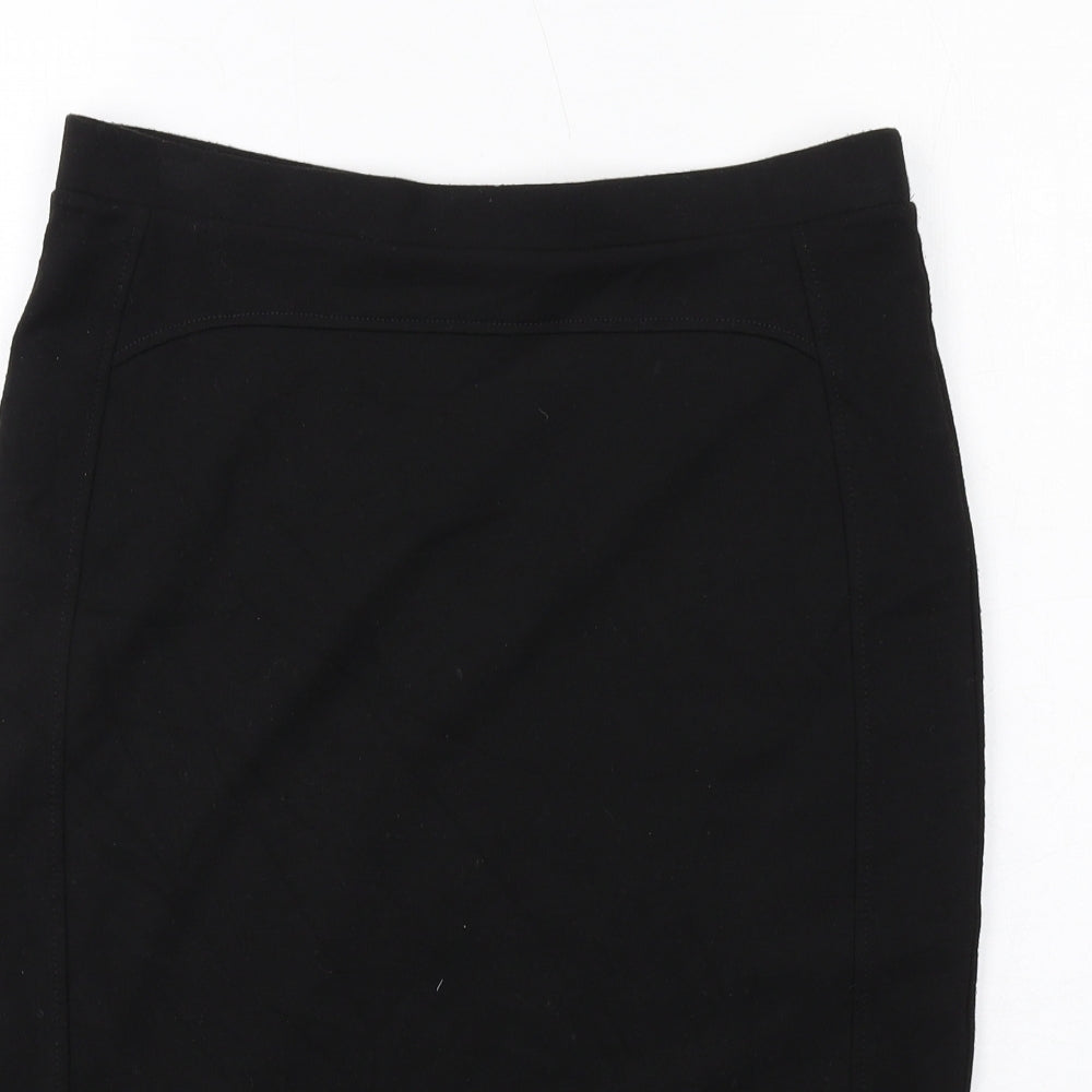 Marks and Spencer Womens Black Polyester Straight & Pencil Skirt Size 14