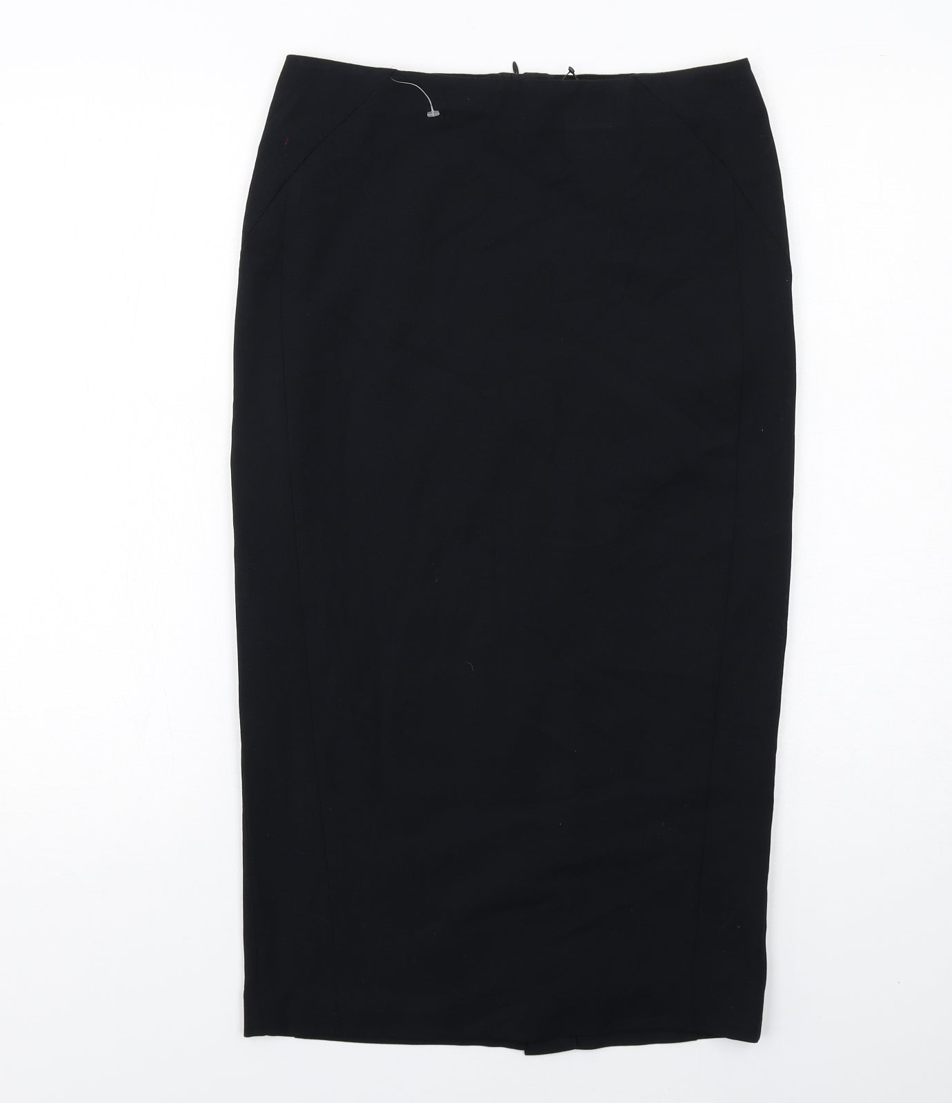 Marks and Spencer Womens Black Polyester Straight & Pencil Skirt Size 10 Zip