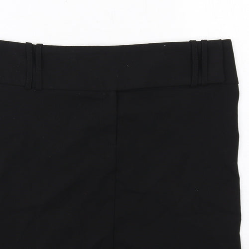 Miss Selfridge Womens Black Polyester A-Line Skirt Size 10 Zip