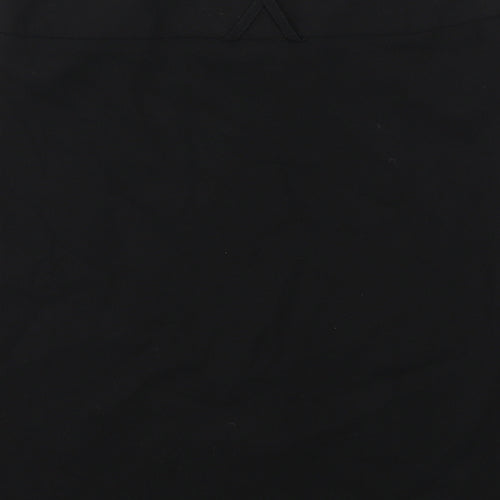 Miss Selfridge Womens Black Polyester A-Line Skirt Size 10 Zip