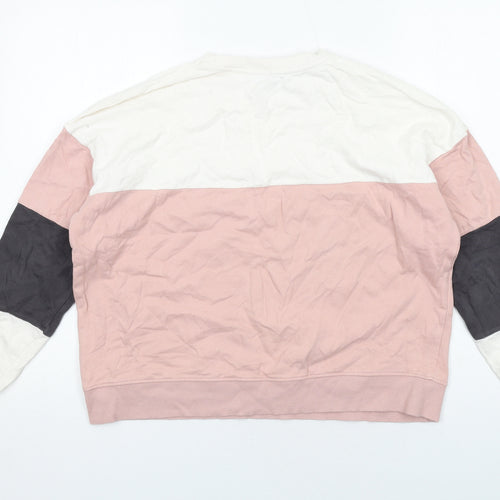New Look Womens Multicoloured Colourblock Cotton Pullover Sweatshirt Size S Pullover