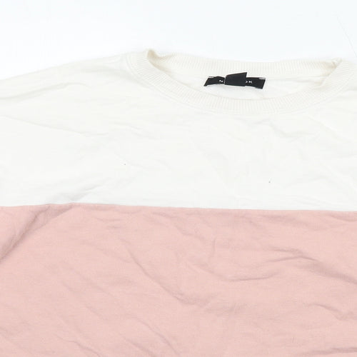 New Look Womens Multicoloured Colourblock Cotton Pullover Sweatshirt Size S Pullover