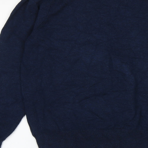 Marks and Spencer Womens Blue V-Neck Viscose Cardigan Jumper Size 14