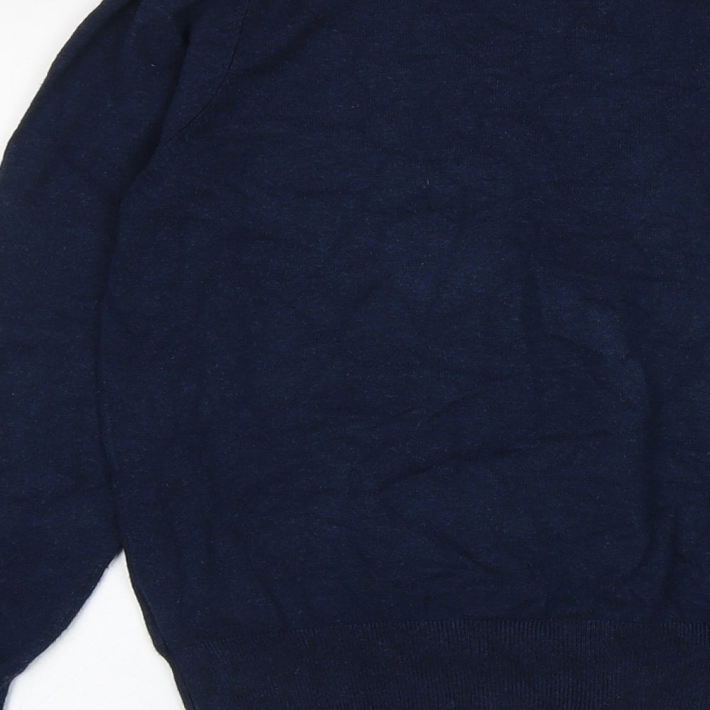 Marks and Spencer Womens Blue V-Neck Viscose Cardigan Jumper Size 14