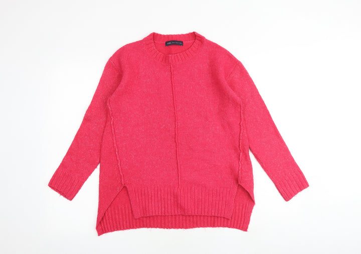 Marks and Spencer Womens Pink Round Neck Acrylic Pullover Jumper Size S