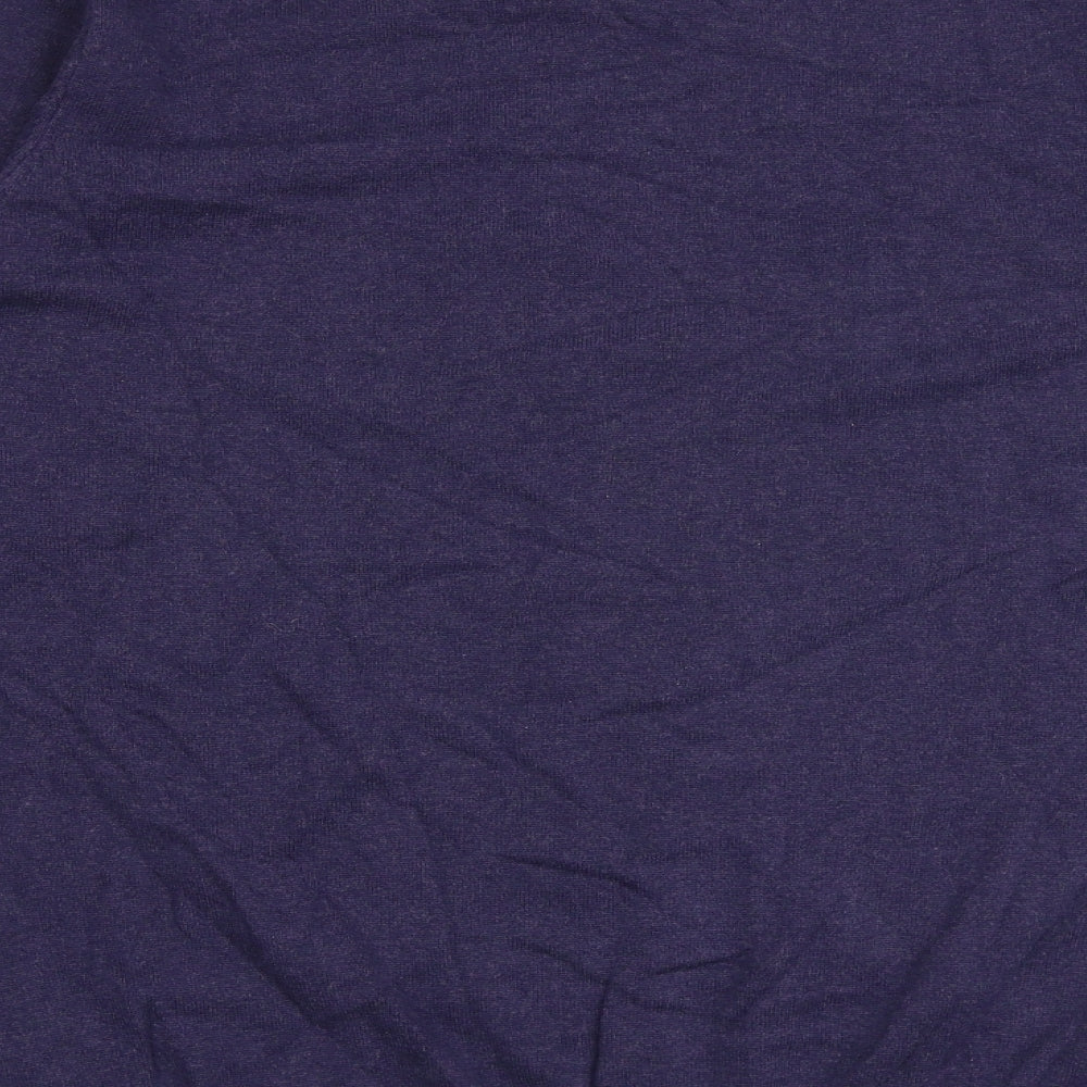 Maine Mens Blue Round Neck Argyle/Diamond Cotton Pullover Jumper Size XL Long Sleeve