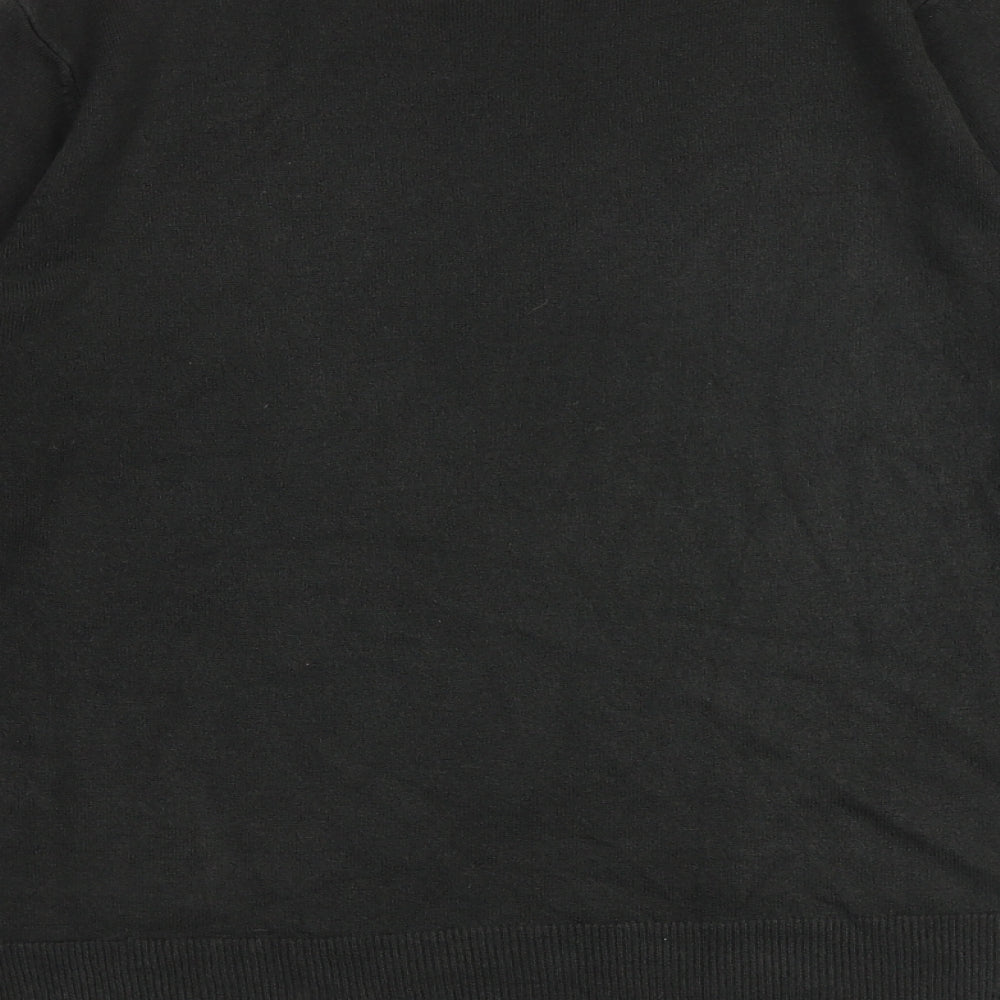 Marks and Spencer Womens Black Round Neck Acrylic Pullover Jumper Size 14