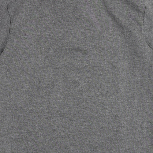 Manière De Voir Mens Grey Viscose Polo Size M Collared Pullover