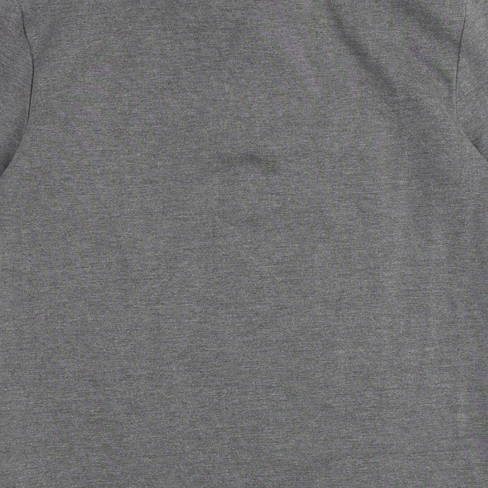 Manière De Voir Mens Grey Viscose Polo Size M Collared Pullover