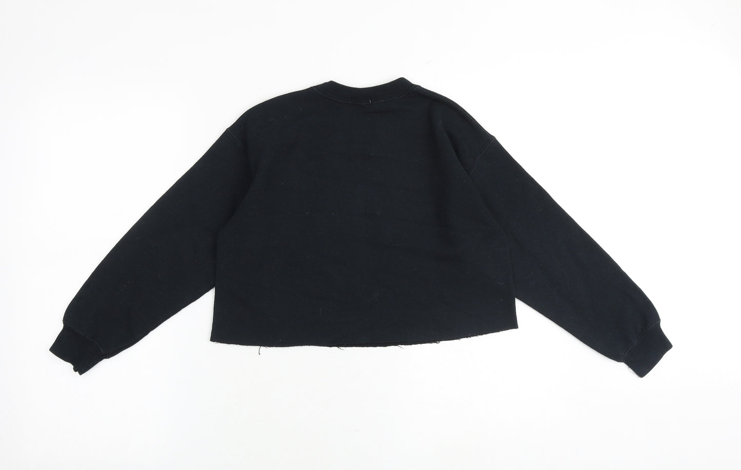 River Island Girls Black Cotton Pullover Sweatshirt Size 7-8 Years Pullover - Just Be Yourself