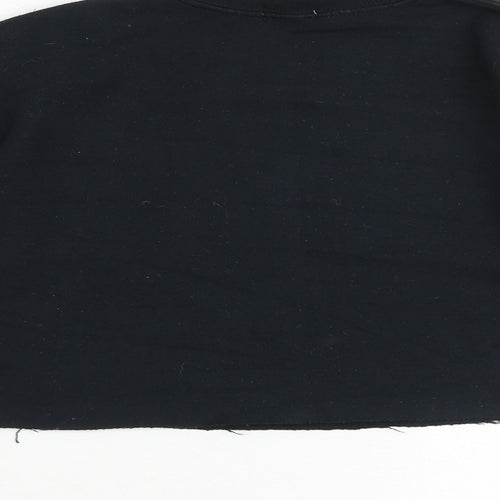 River Island Girls Black Cotton Pullover Sweatshirt Size 7-8 Years Pullover - Just Be Yourself