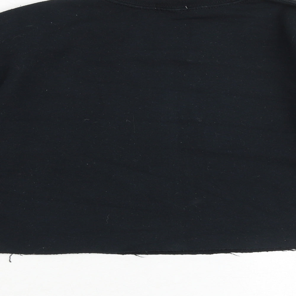 River Island Girls Black Cotton Pullover Sweatshirt Size 7-8 Years Pullover - Just Be Yourself