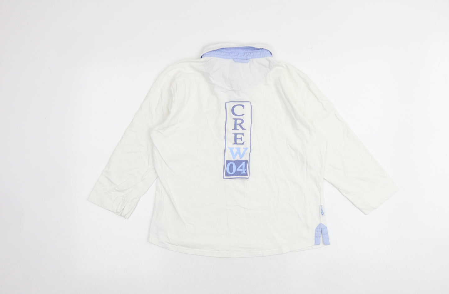 Crew Clothing Womens White 100% Cotton Basic Polo Size 12 Collared