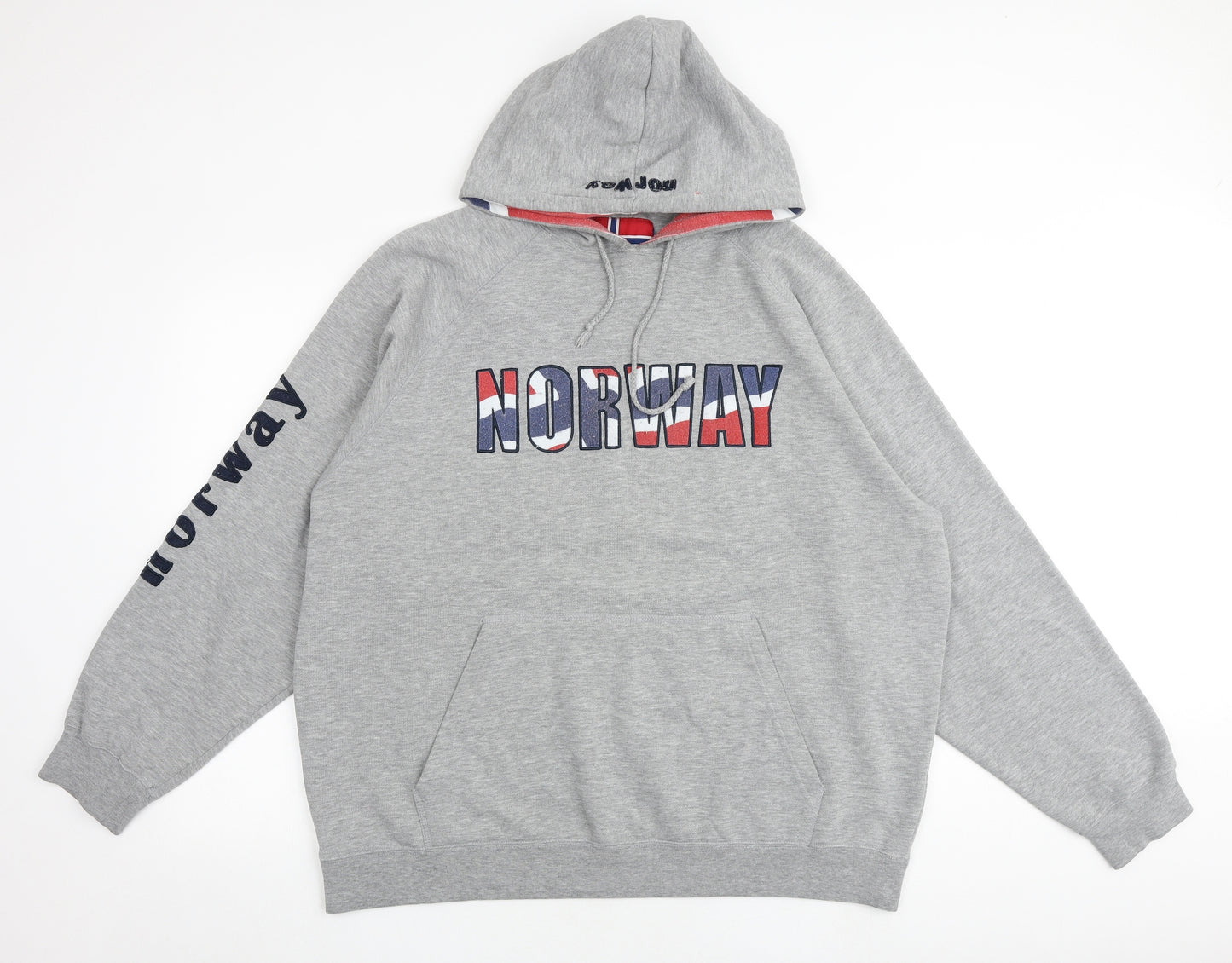 Vifa Mens Grey Cotton Pullover Hoodie Size XL - Norway