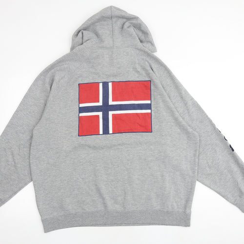 Vifa Mens Grey Cotton Pullover Hoodie Size XL - Norway