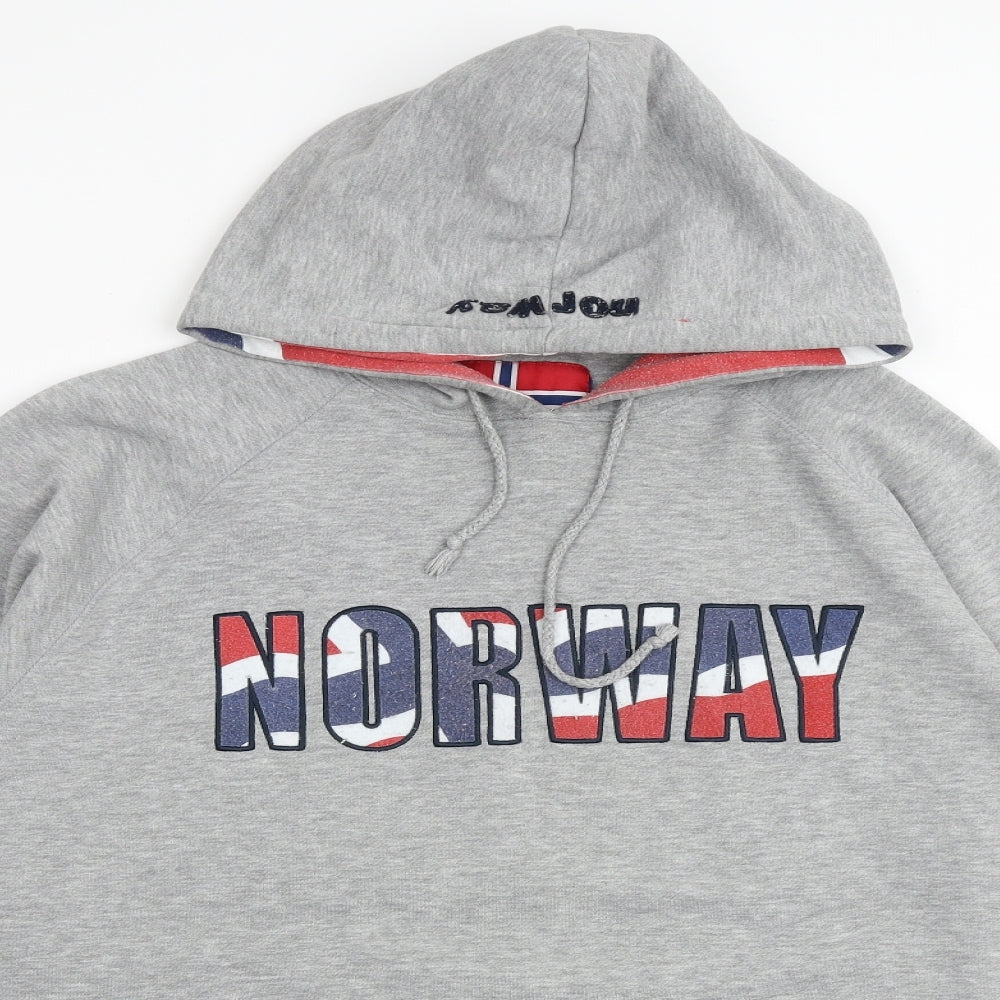 Vifa Mens Grey Cotton Pullover Hoodie Size XL - Norway