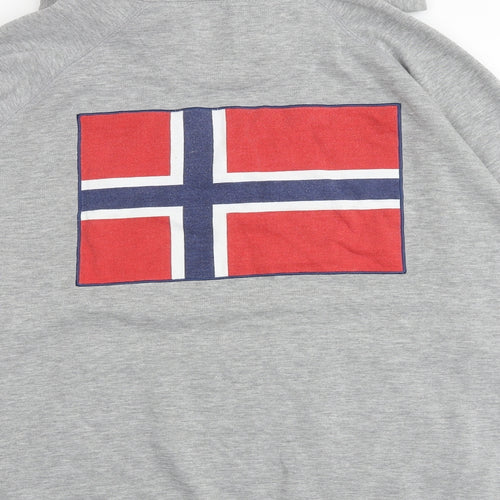 Vifa Mens Grey Cotton Pullover Hoodie Size XL - Norway