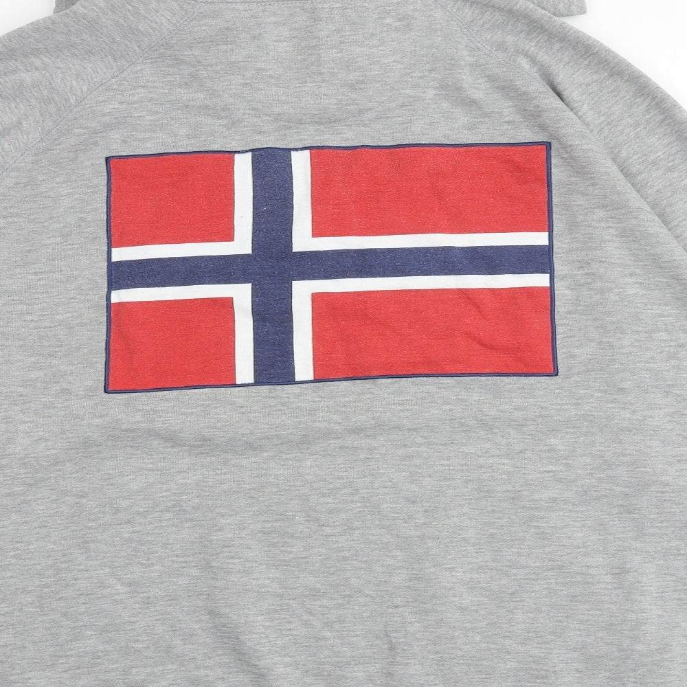 Vifa Mens Grey Cotton Pullover Hoodie Size XL - Norway