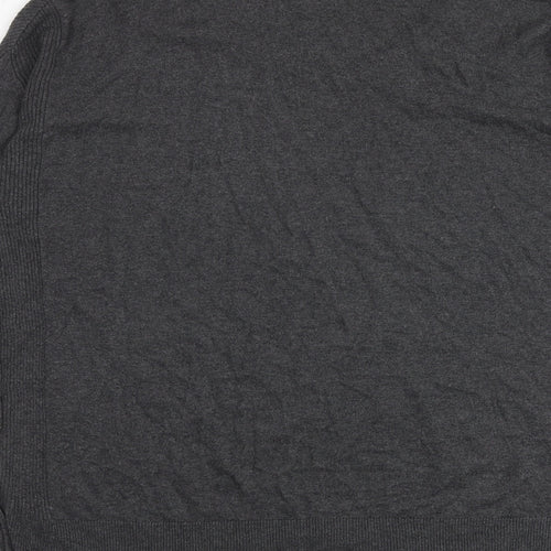 Indigo Womens Grey Round Neck Polyamide Pullover Jumper Size 14