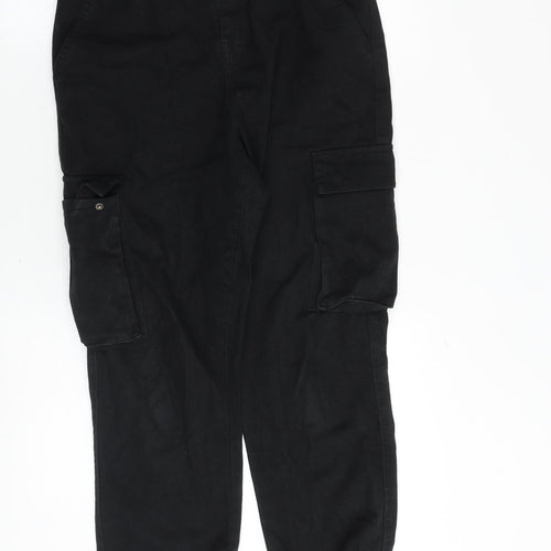 Don't Call me Jennyfer Womens Black Cotton Straight Jeans Size 30 in Regular Zip