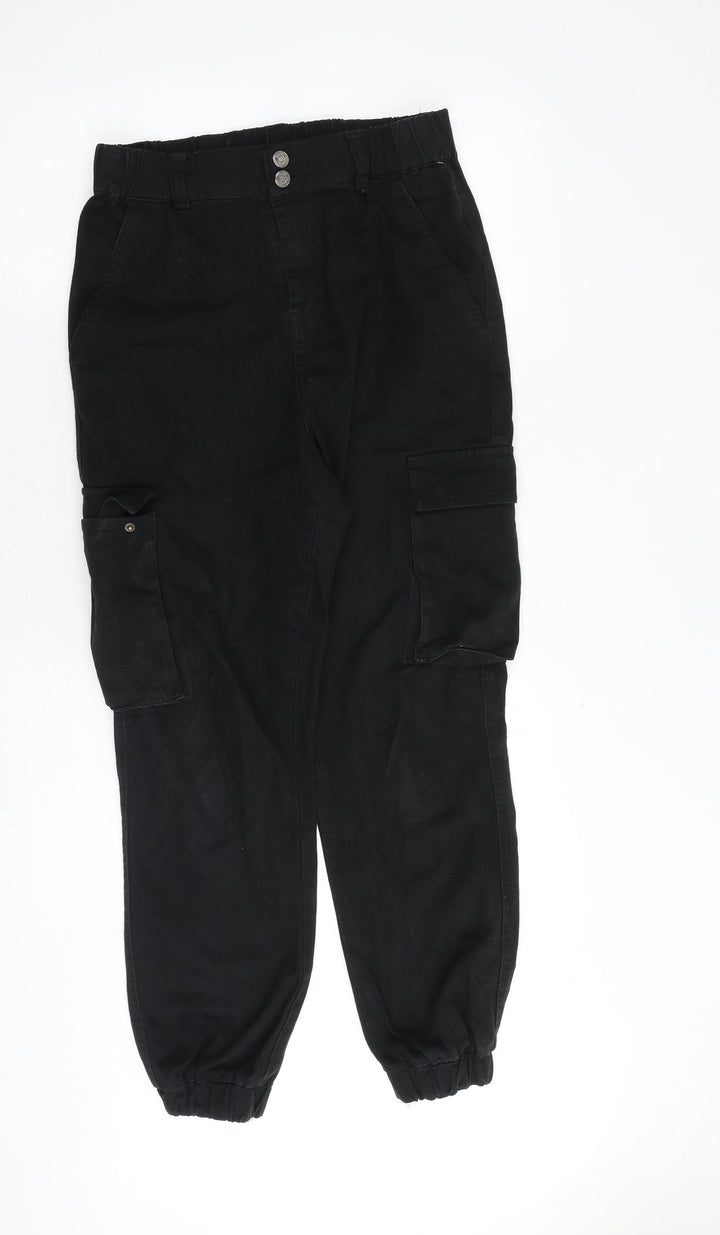 Don't Call me Jennyfer Womens Black Cotton Straight Jeans Size 30 in Regular Zip
